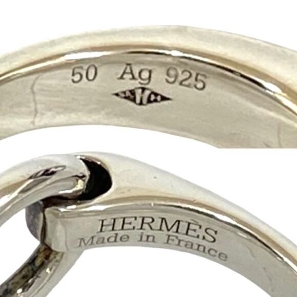 HERMES Galop Ring, Sterling Silver 925, Size 10, Silver, Item No. 70692 - Picture 3 of 6